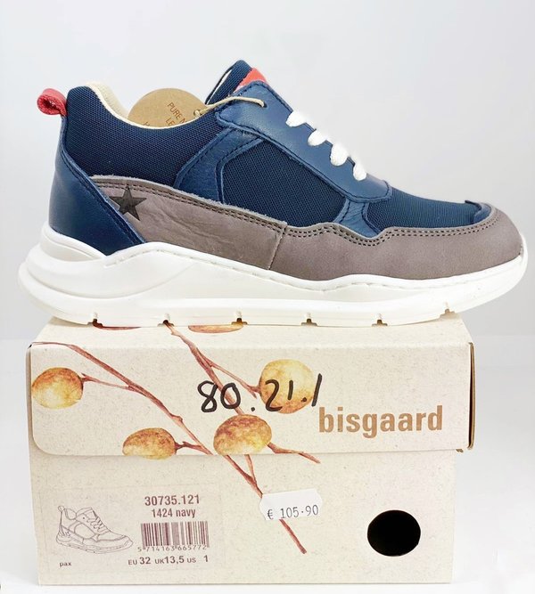 Bisgaard Sneaker "pax" navy I dunkelblau I grau I rot